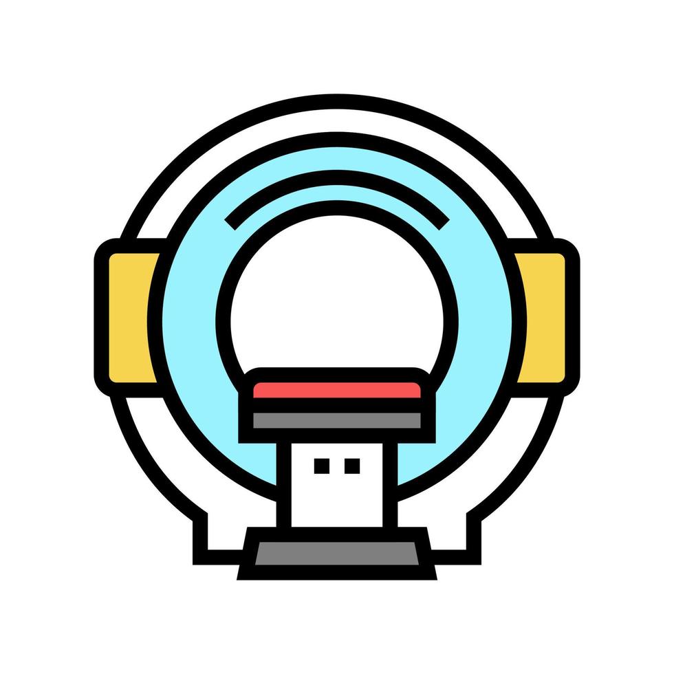 mri radiology equipment color icon vector illustration