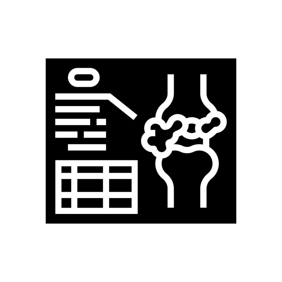 lumps analysis and researching glyph icon vector illustration
