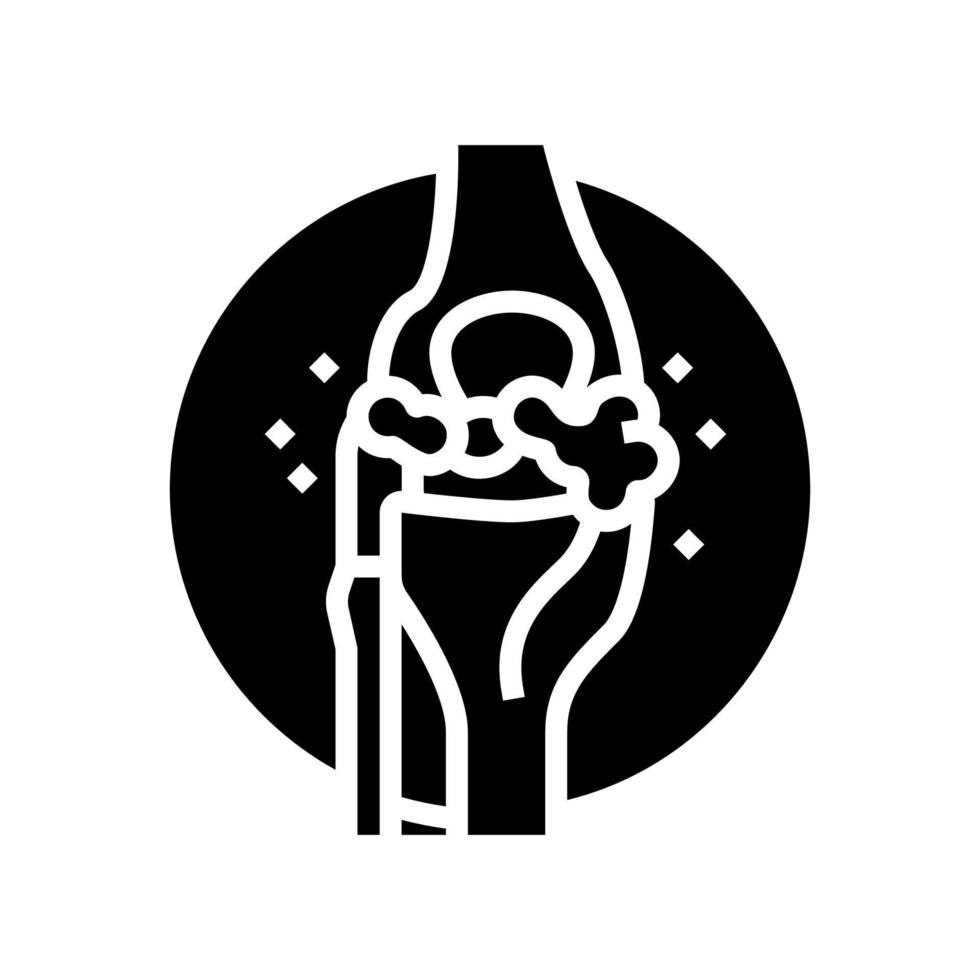 lumps around joints glyph icon vector illustration