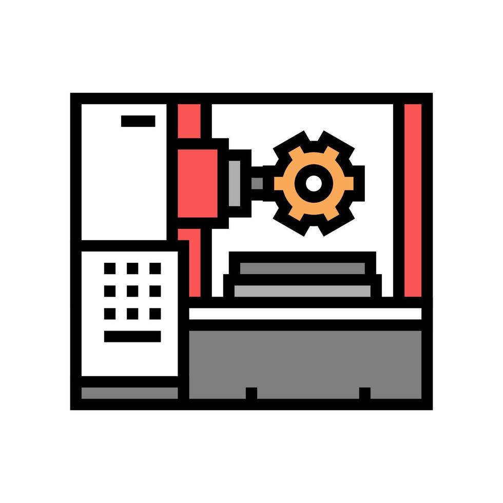 gear-machined apparatus color icon vector illustration