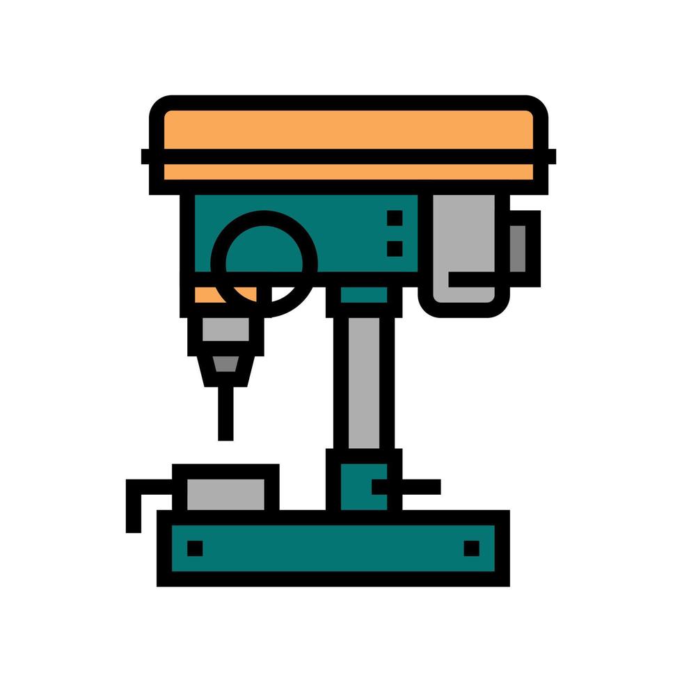 drilling machine color icon vector illustration