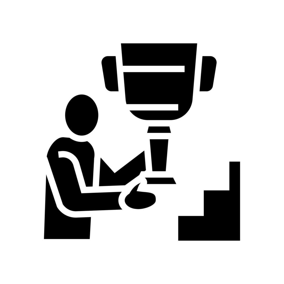 self-realization people value glyph icon vector illustration