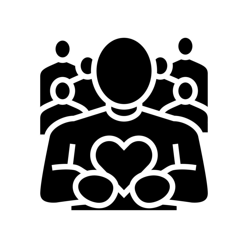 love people value glyph icon vector illustration