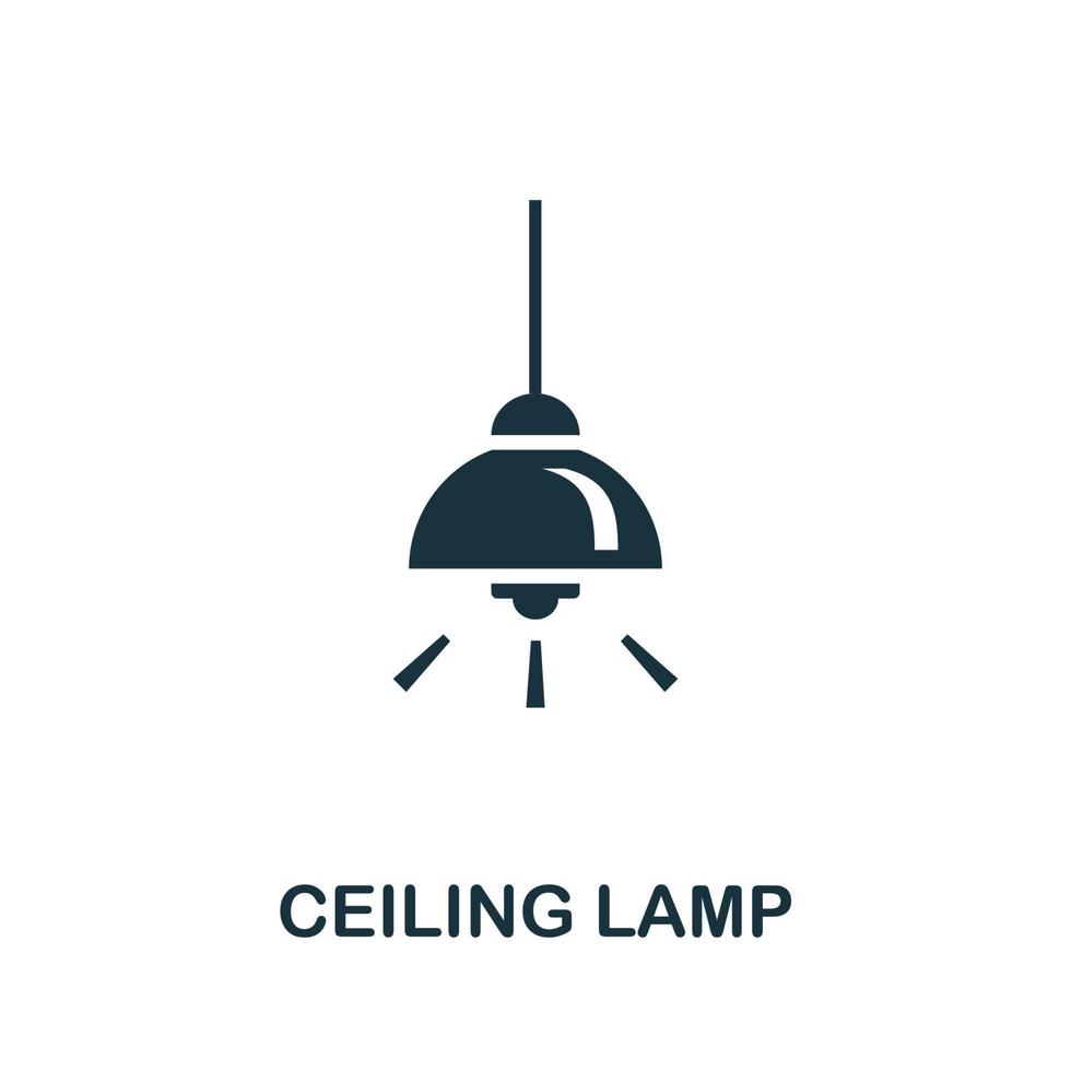 Ceiling Lamp icon. Simple illustration from furniture collection. Creative Ceiling Lamp icon for web design, templates, infographics vector