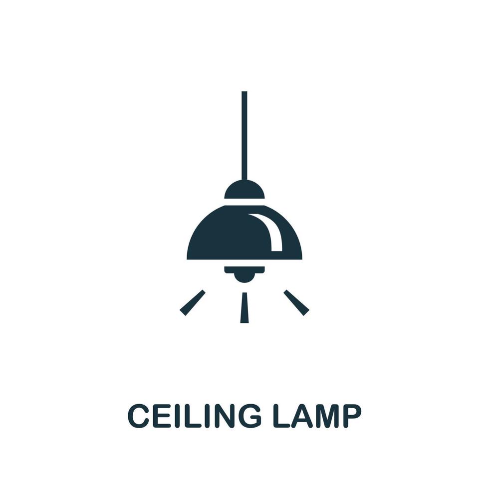 Ceiling Lamp icon. Simple illustration from furniture collection. Creative Ceiling Lamp icon for web design, templates, infographics vector