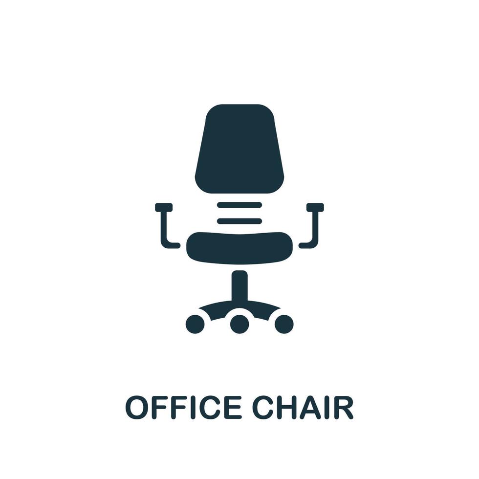 Office Chair icon. Simple illustration from furniture collection. Creative Office Chair icon for web design, templates, infographics vector