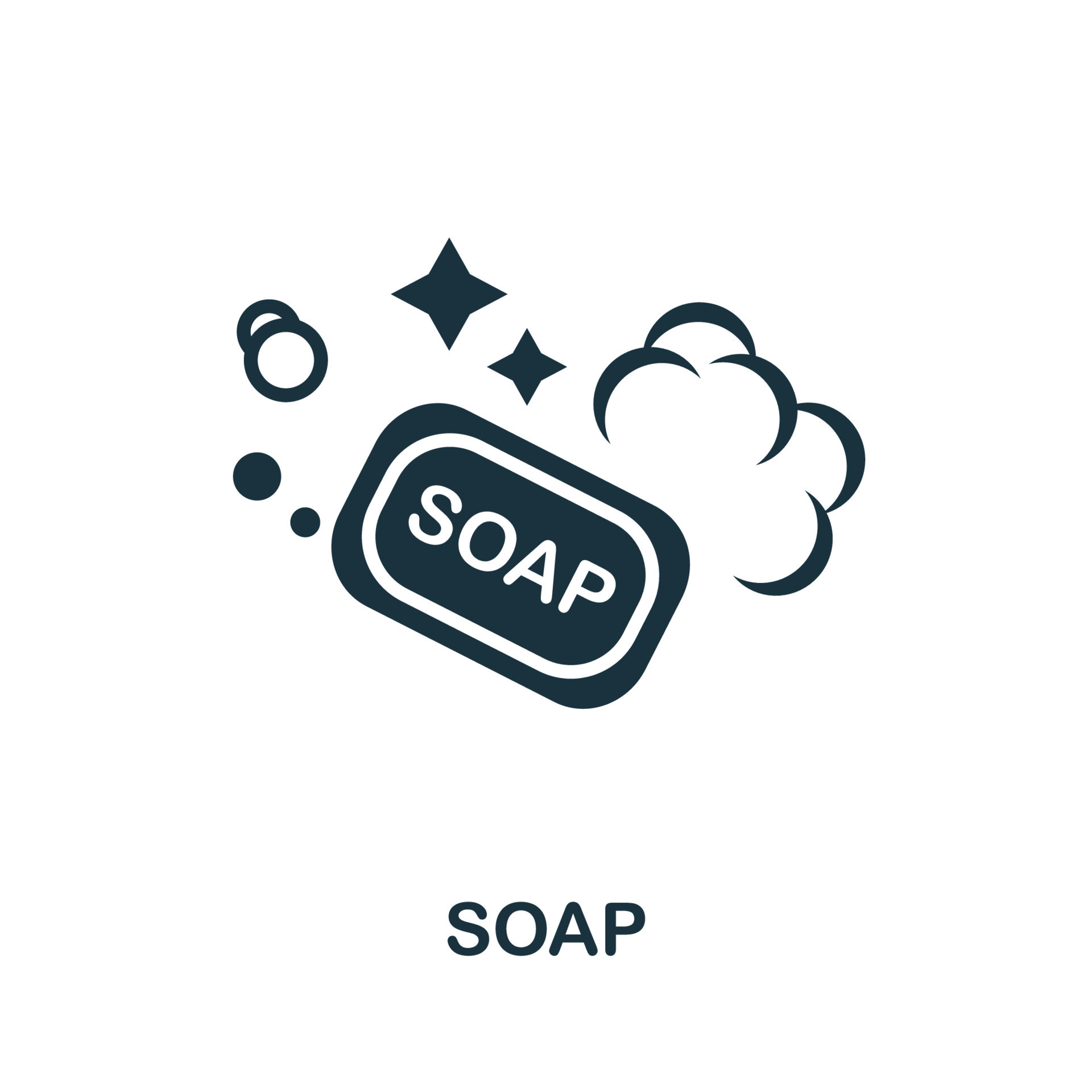 Soap icon. Simple illustration from laundry collection. Creative Soap ...