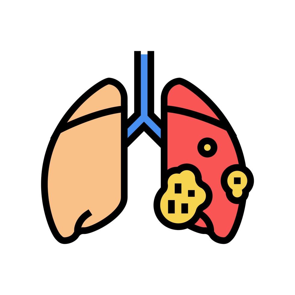 síndrome de dificultad respiratoria aguda icono de color ilustración vectorial vector