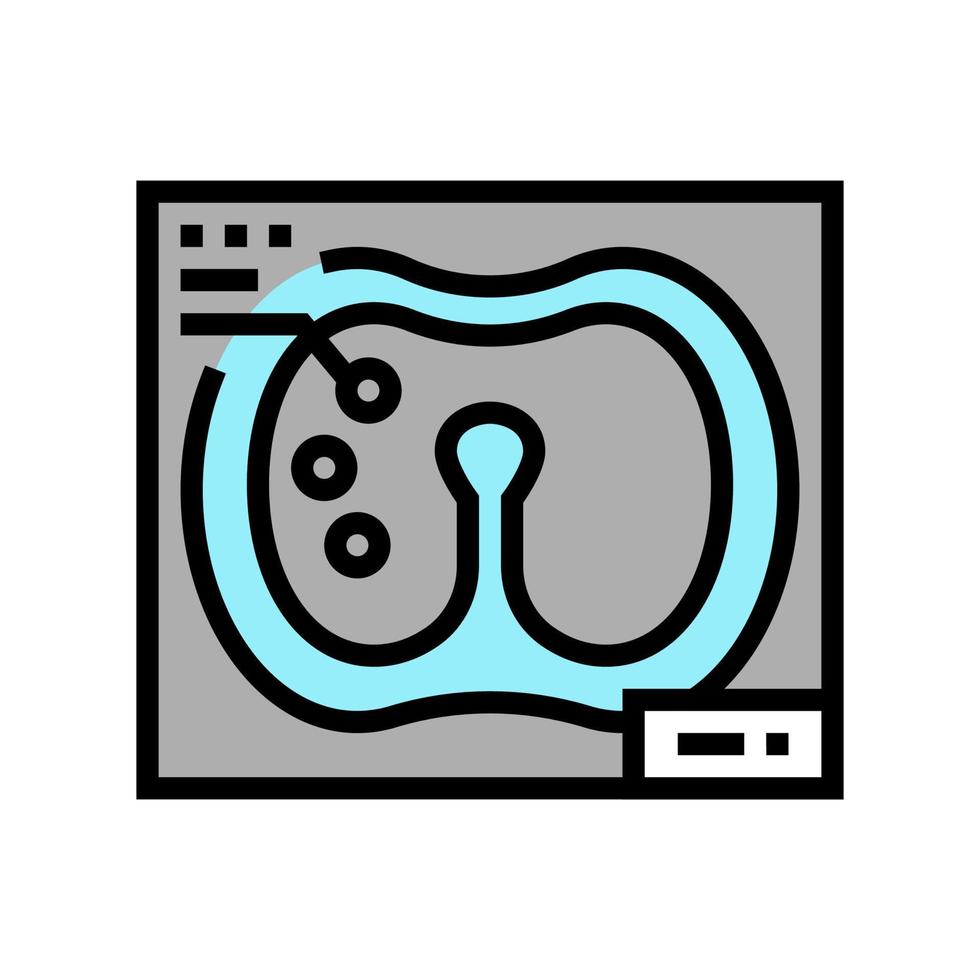 larynx x-ray color icon vector illustration