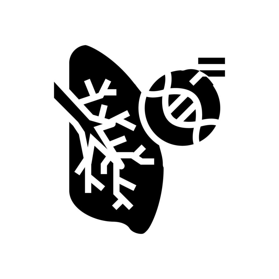 cystic fibrosis respiratory disease glyph icon vector illustration