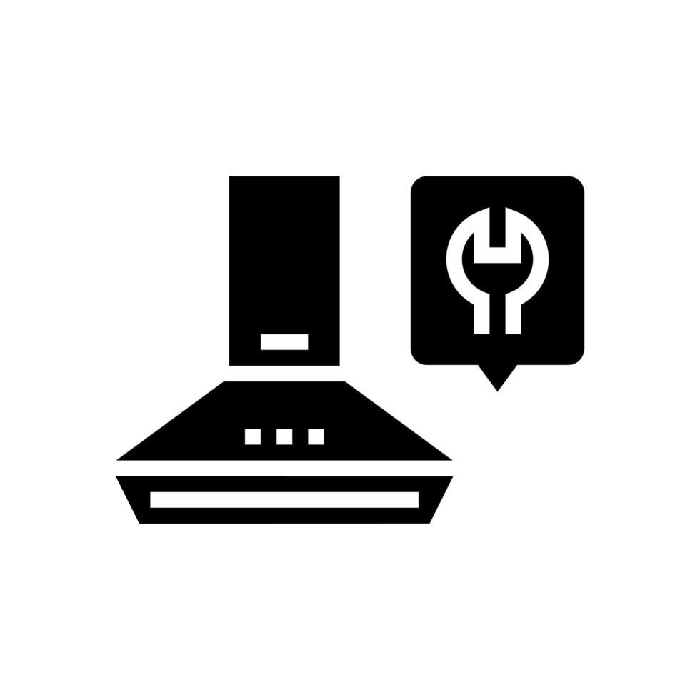 cooker hood repair glyph icon vector illustration