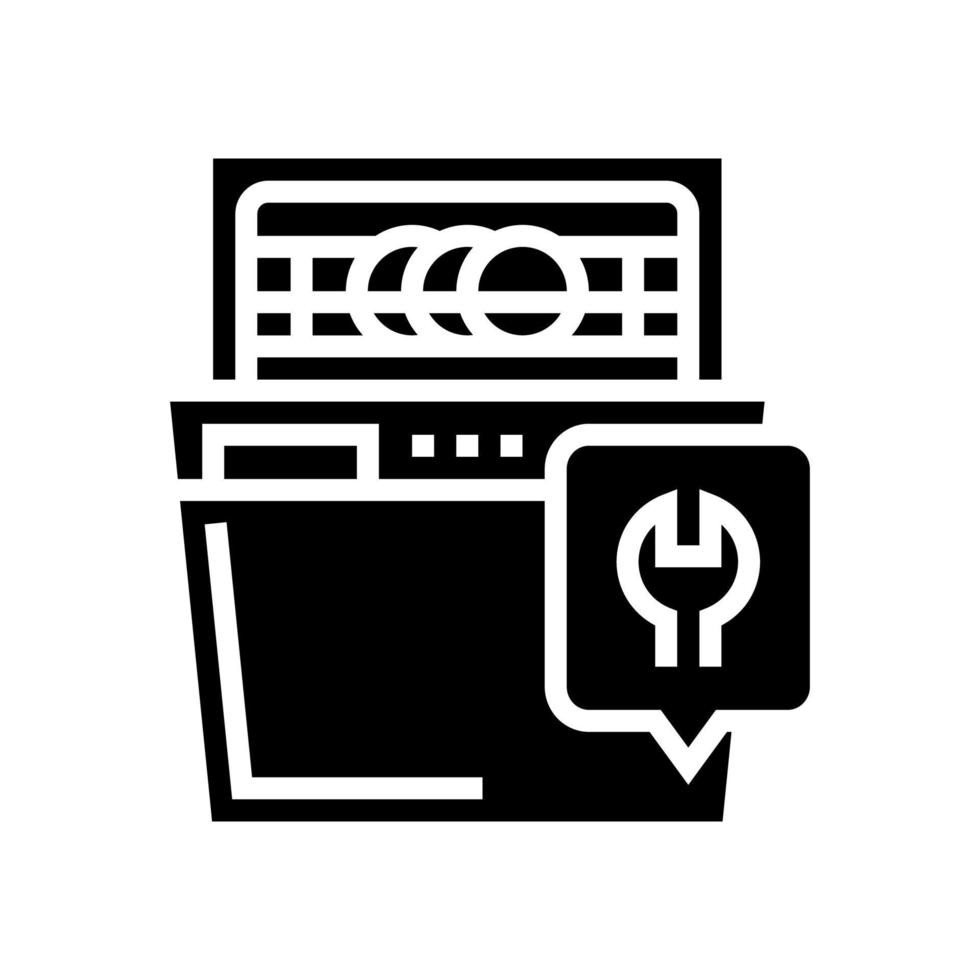 dishwasher repair glyph icon vector illustration 18781828 Vector Art at Vecteezy
