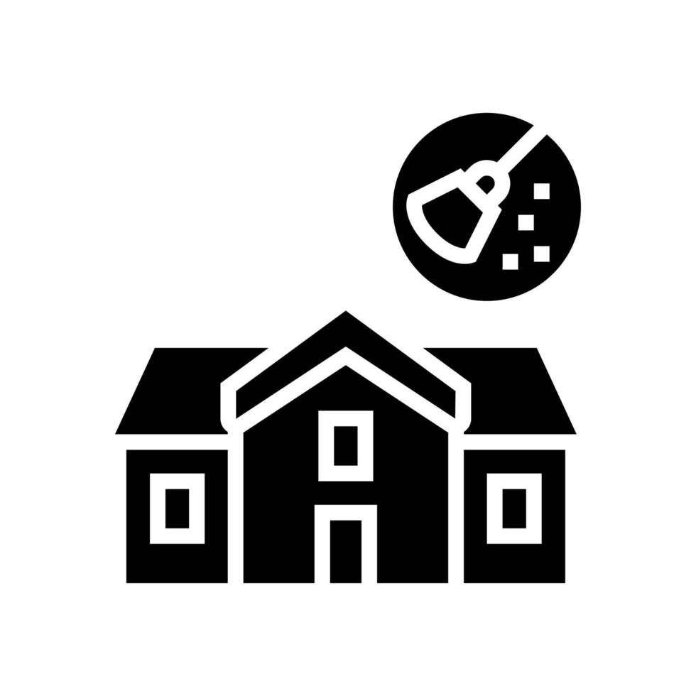 hogar organizando glifo icono vector ilustración