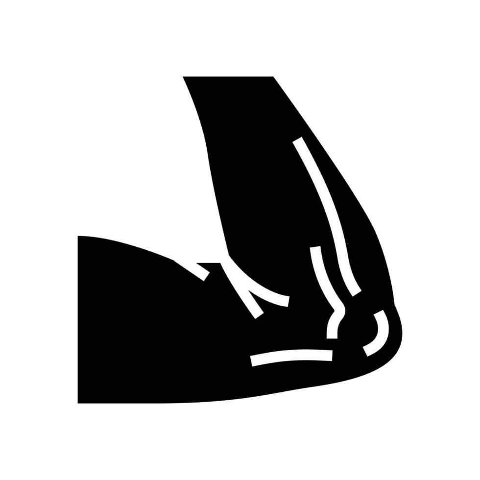 elbow body glyph icon vector illustration