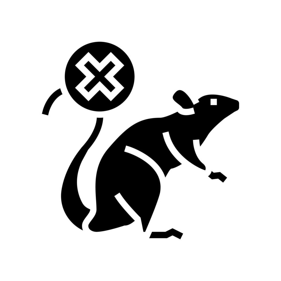 rat control glyph icon vector illustration