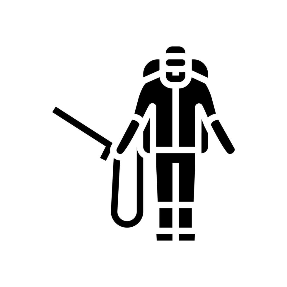 sprayer man glyph icon vector illustration