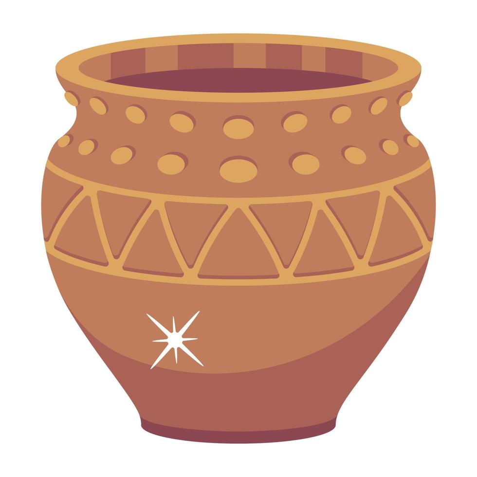 Trendy Ceramic Pot vector