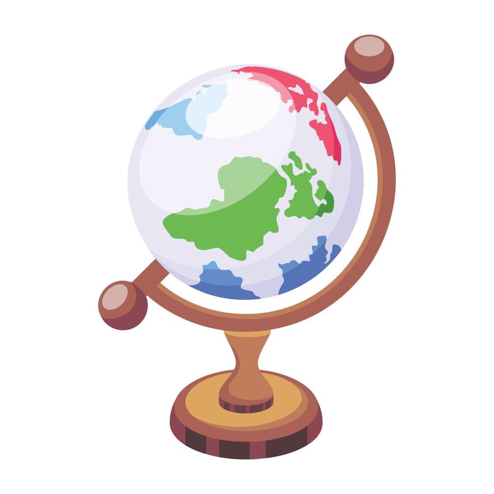 Trendy Table Globe vector