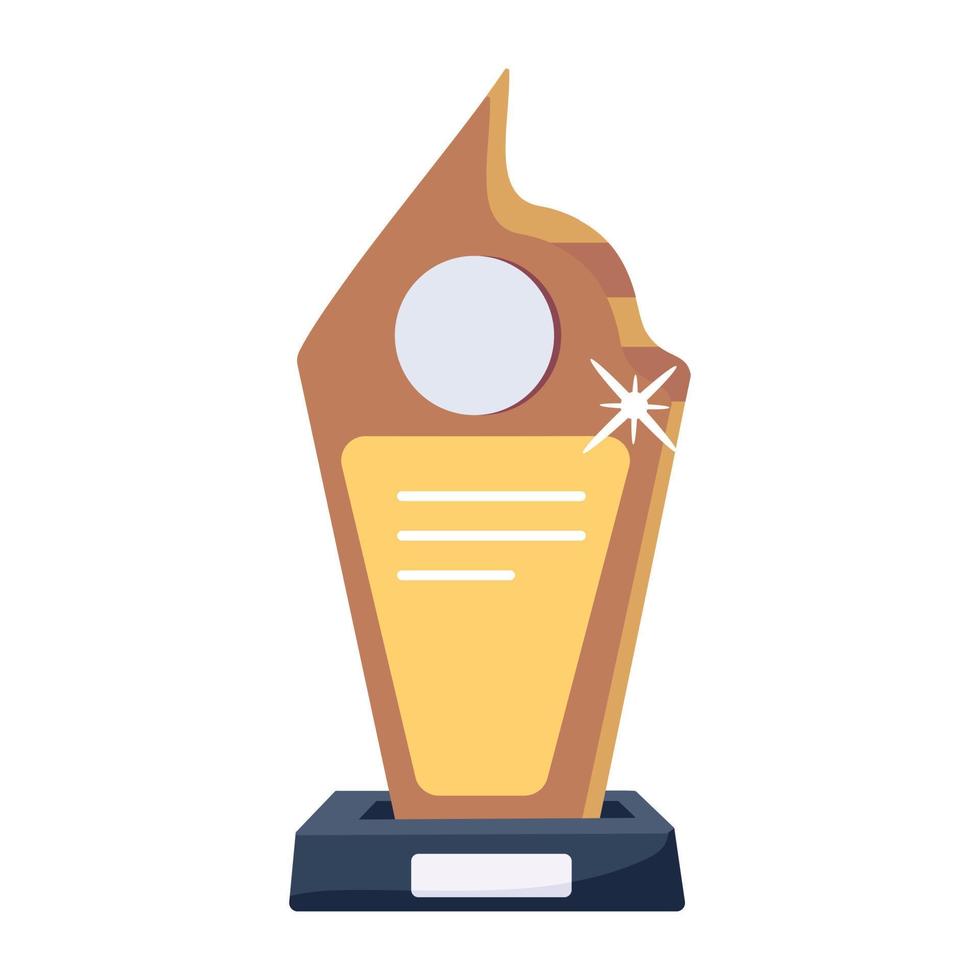 Trendy Wooden Trophy vector