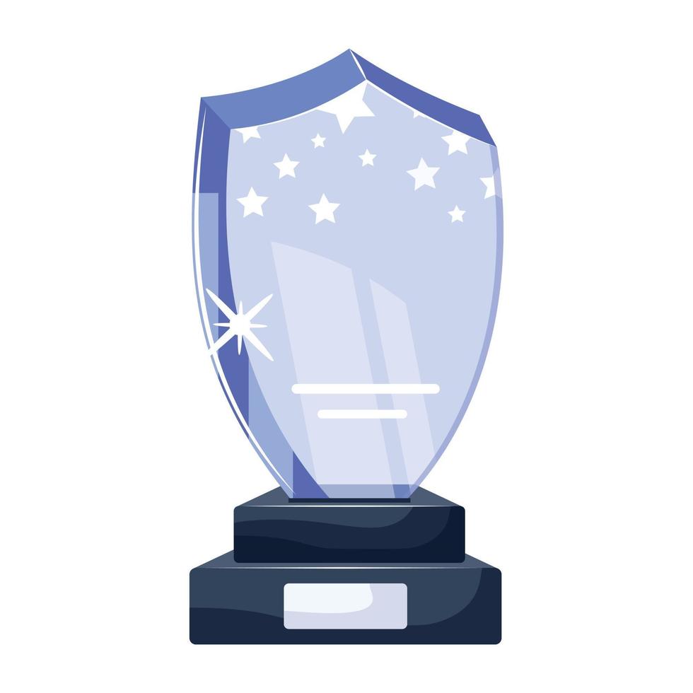 Trendy Shield Trophy vector