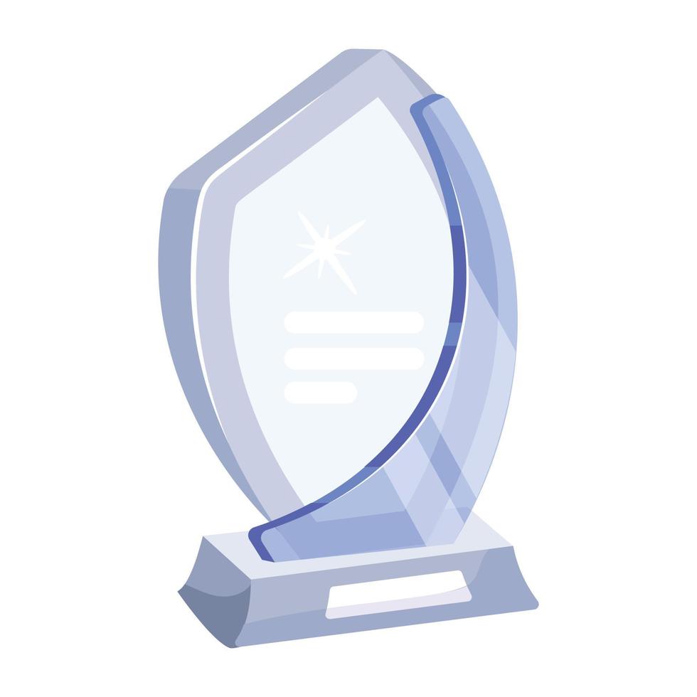 Trendy Glass Trophy vector