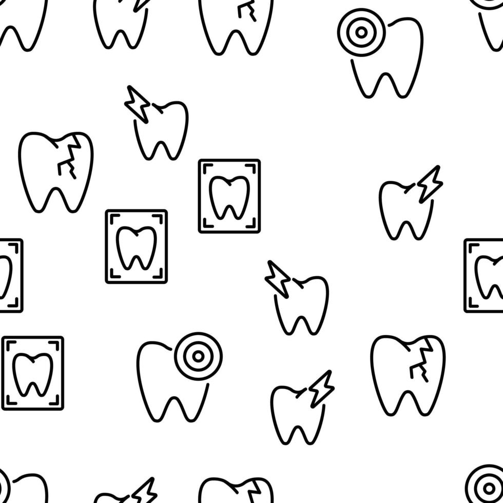 Toothache Vector Seamless Pattern