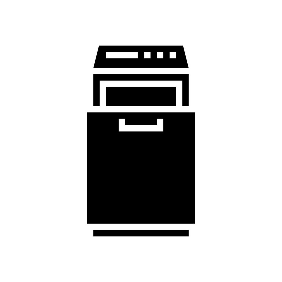 trash compactor glyph icon vector illustration