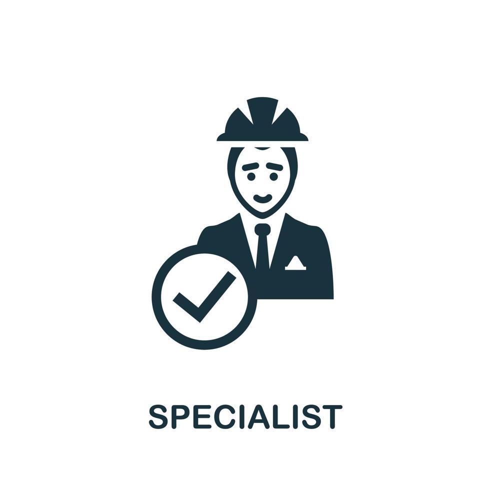 Specialist icon. Simple element from management collection. Creative Specialist icon for web design, templates, infographics and more vector