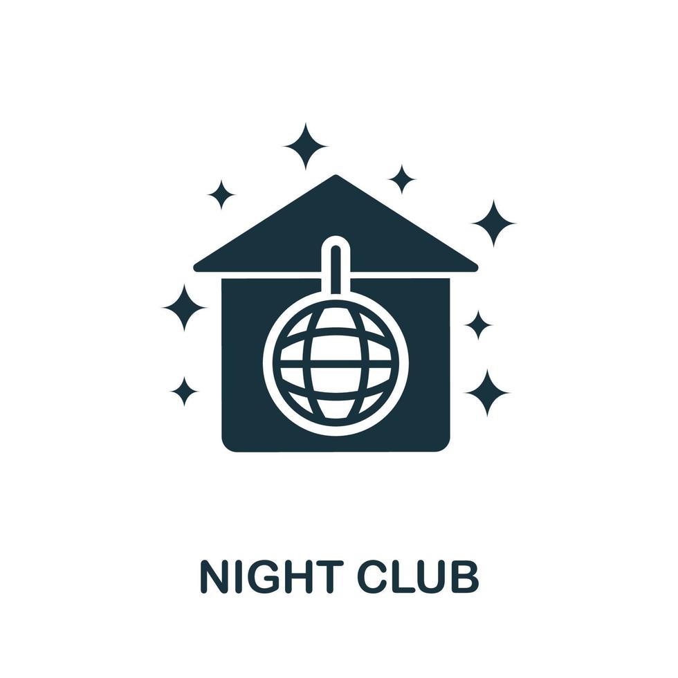 icono del club nocturno. ilustración simple de la colección del club nocturno. ícono de club nocturno creativo para diseño web, plantillas, infografías y más vector