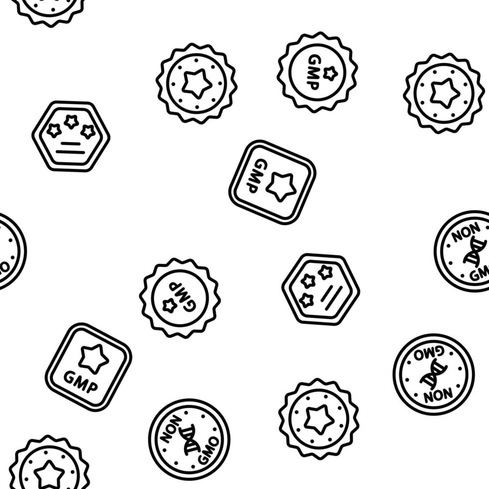 Gmp Certified Mark Vector Seamless Pattern