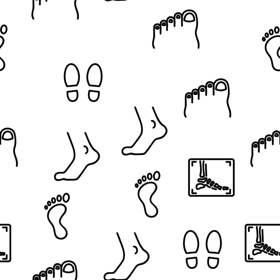 pie cuerpo humano parte vector patrón sin costuras