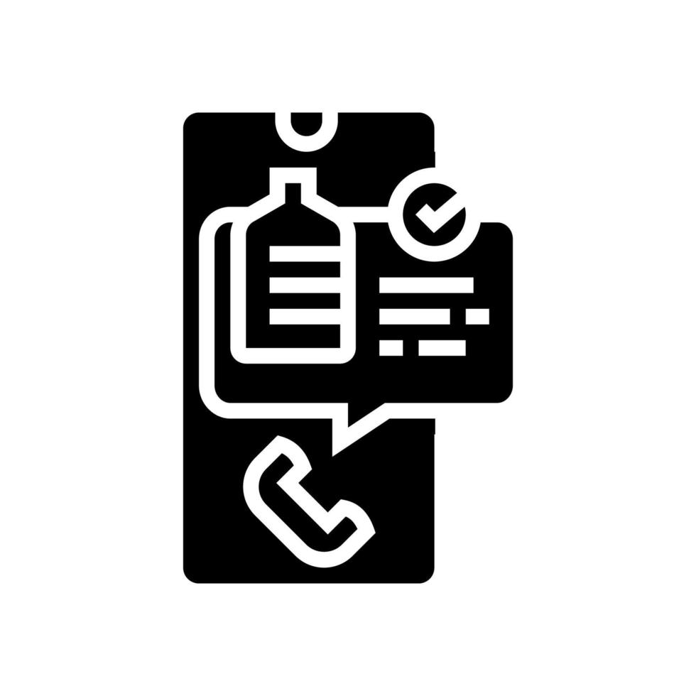 call for order water glyph icon vector illustration
