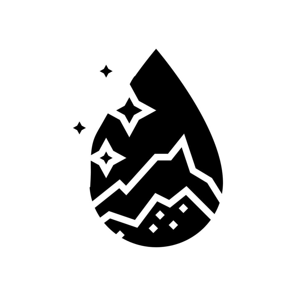 artesian water glyph icon vector illustration