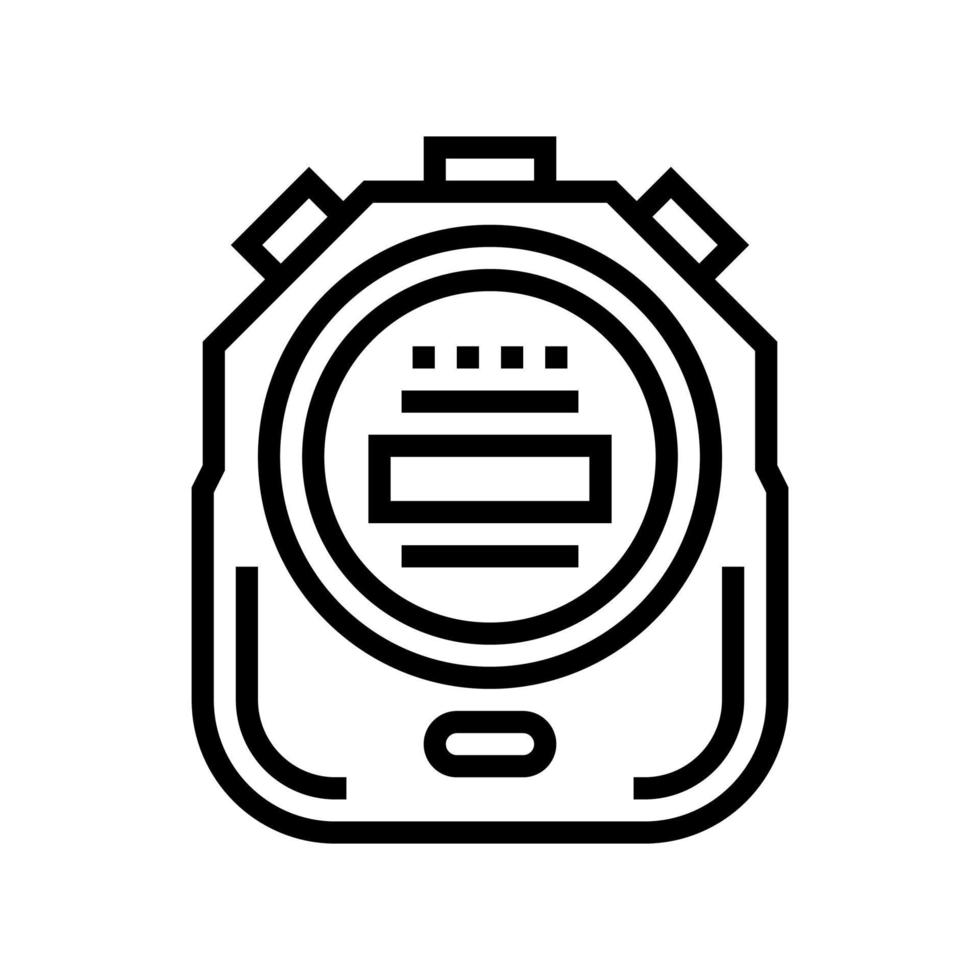 stopwatch device line icon vector illustration