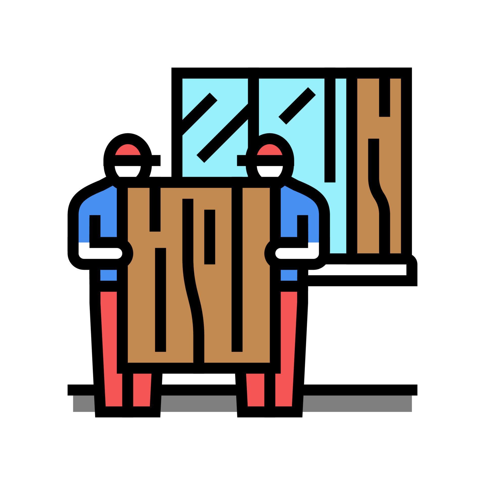 boarding up service color icon vector illustration 18782266 Vector Art