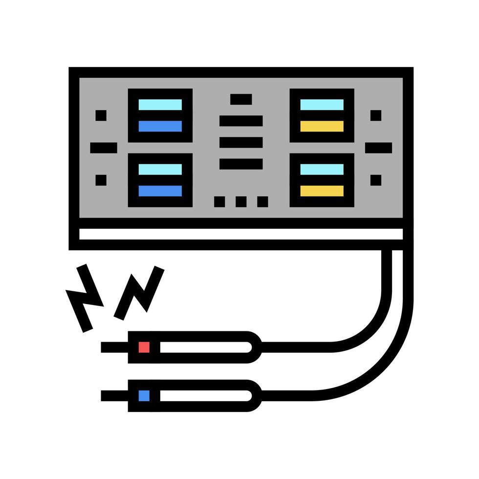 electrocirugía hospital equipo electrónico color icono vector ilustración