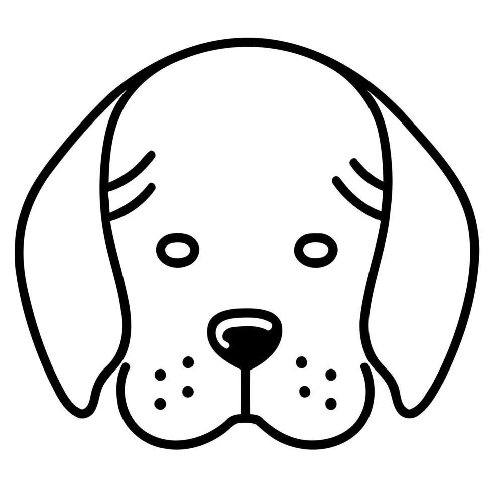 Lindo perro cabeza de animal doméstico vector