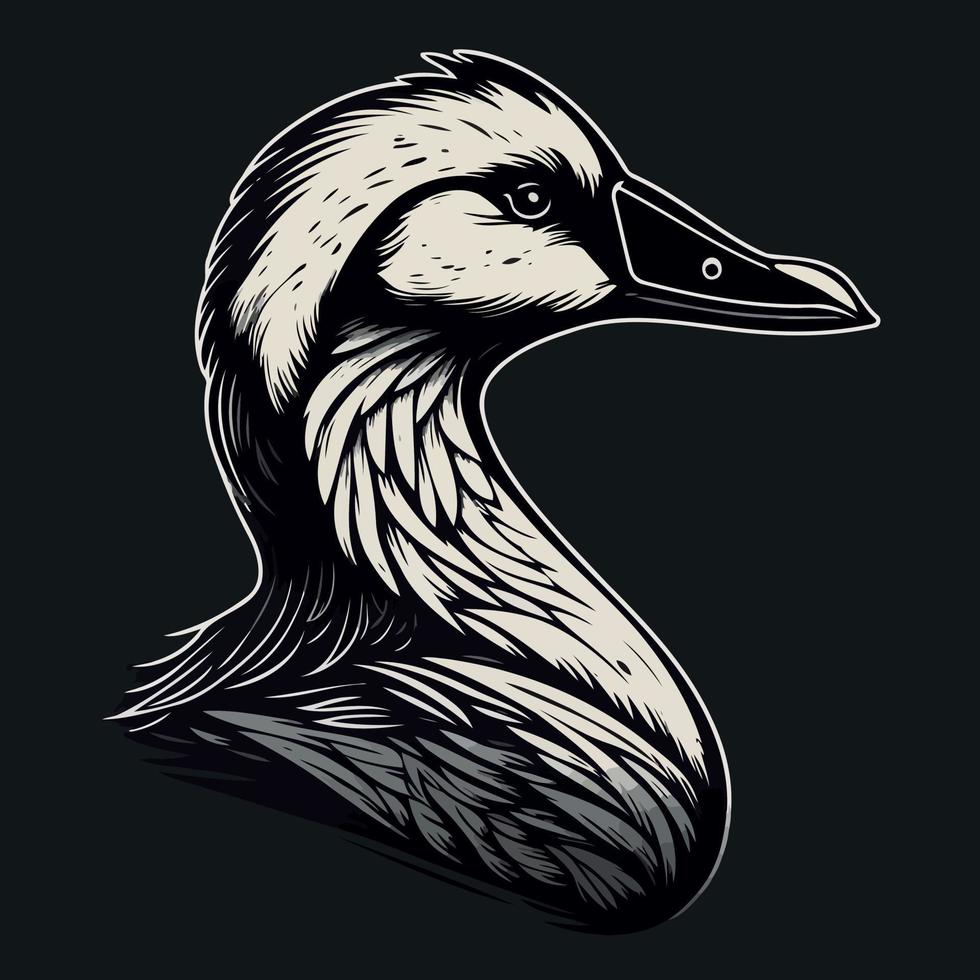 animal head goose a waterfowl bird vector