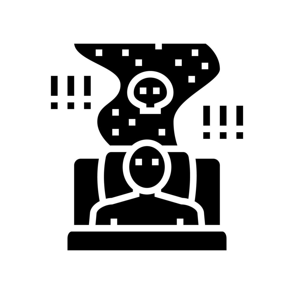 poor sleep habits glyph icon vector illustration