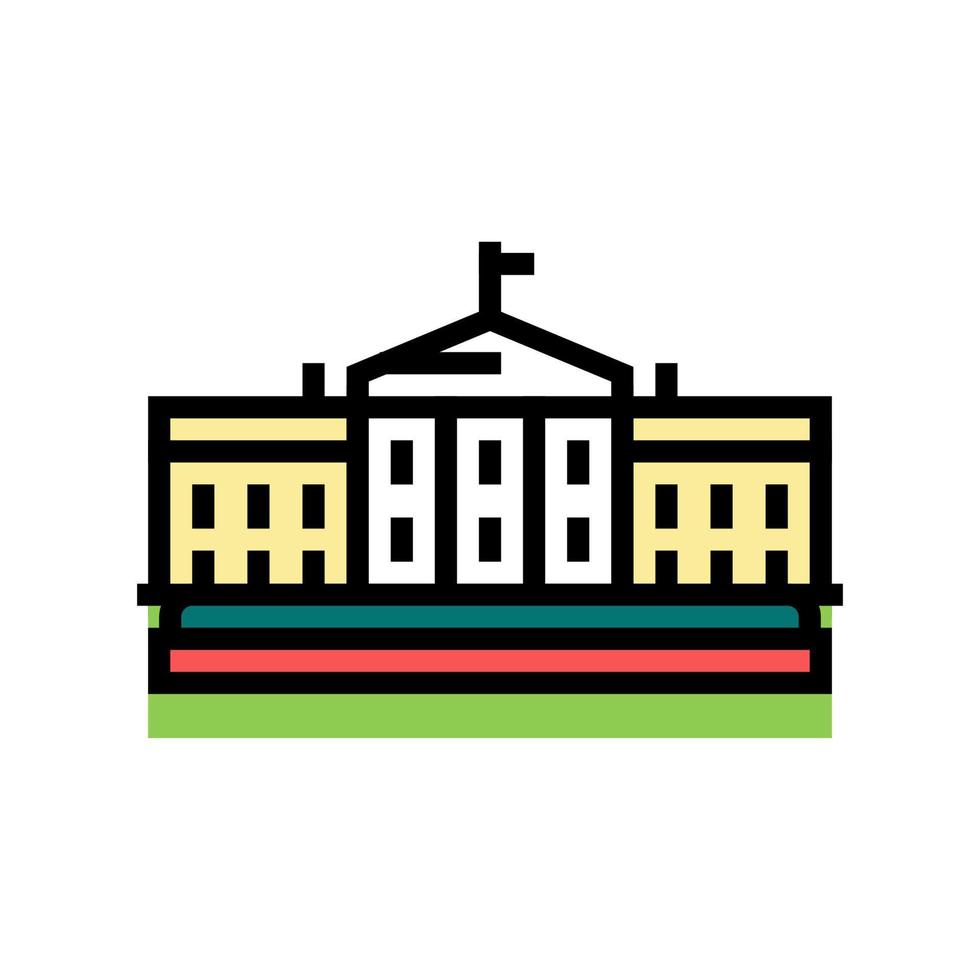 white house color icon vector illustration