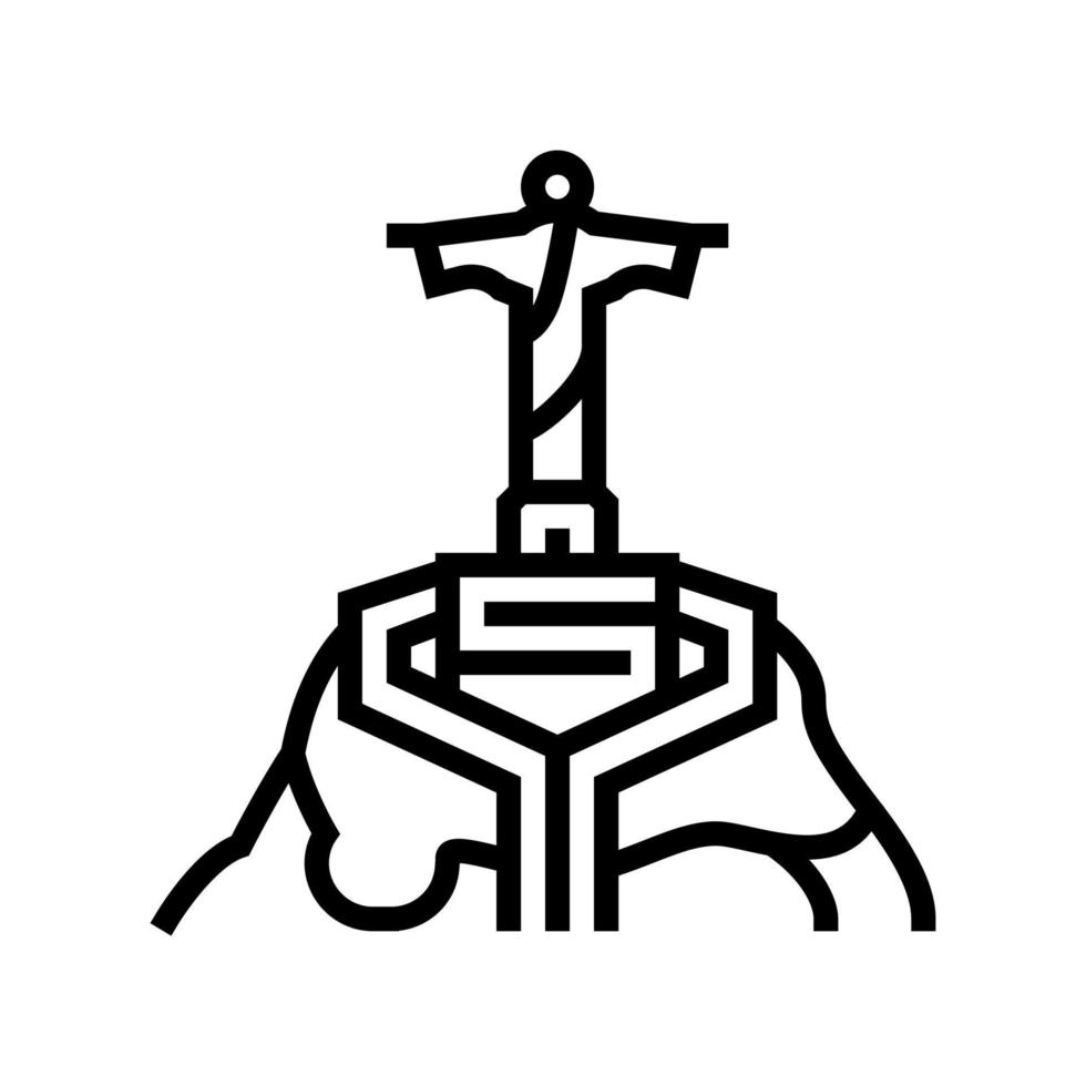 rio de janeiro line icon vector illustration