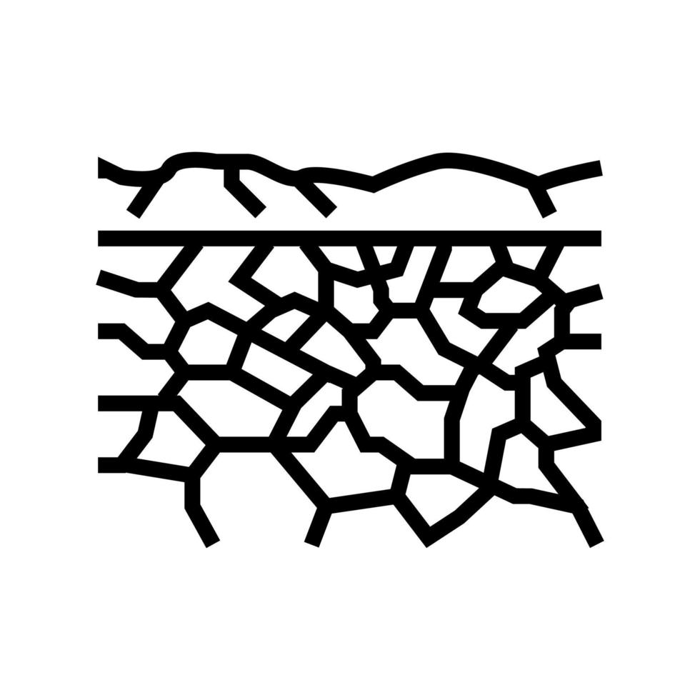 icono de línea de salar de uyuni ilustración vectorial vector