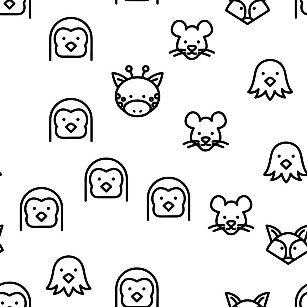 animales, vector, seamless, patrón vector