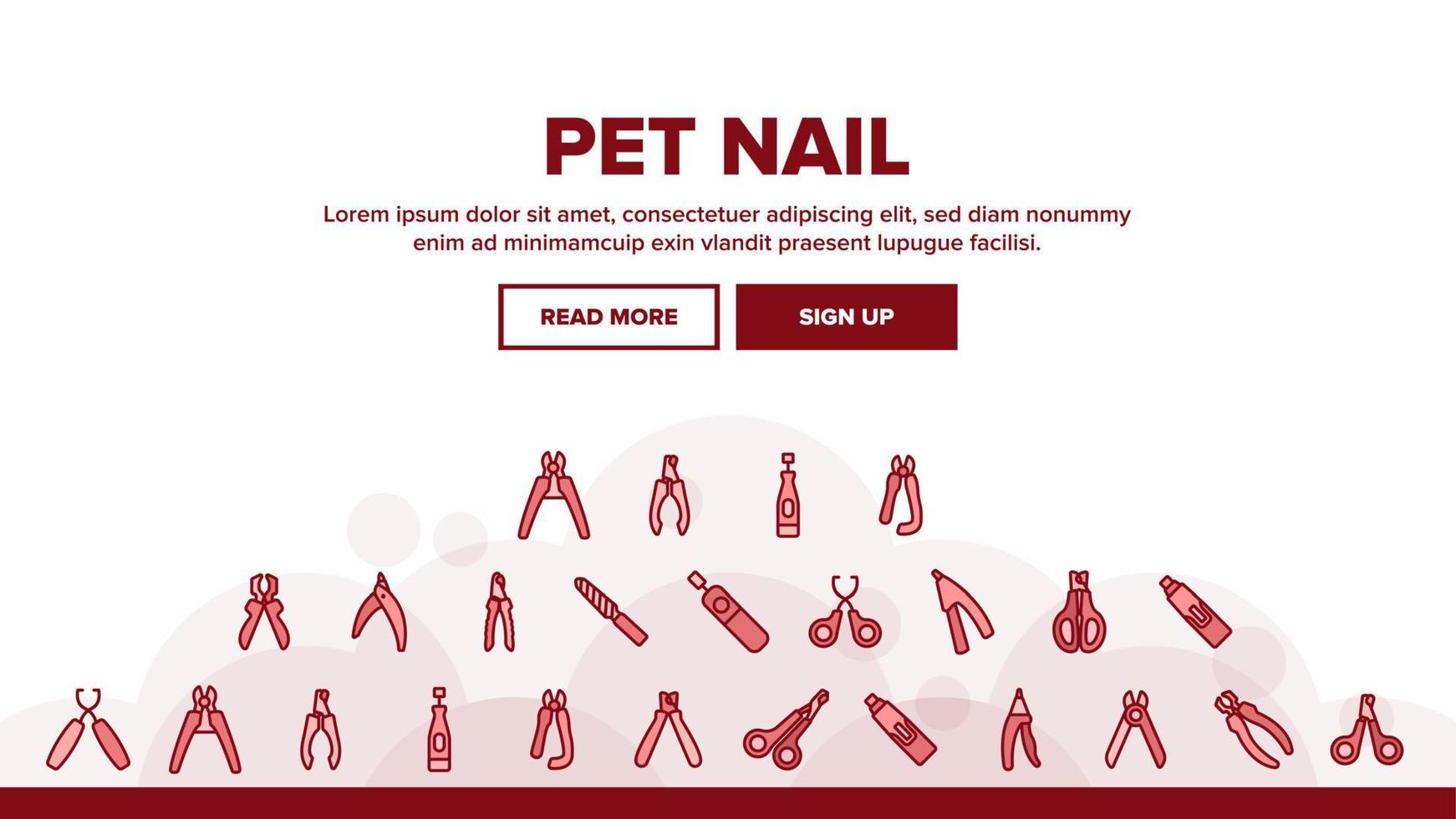 Pet Nail Clippers Landing Header Vector