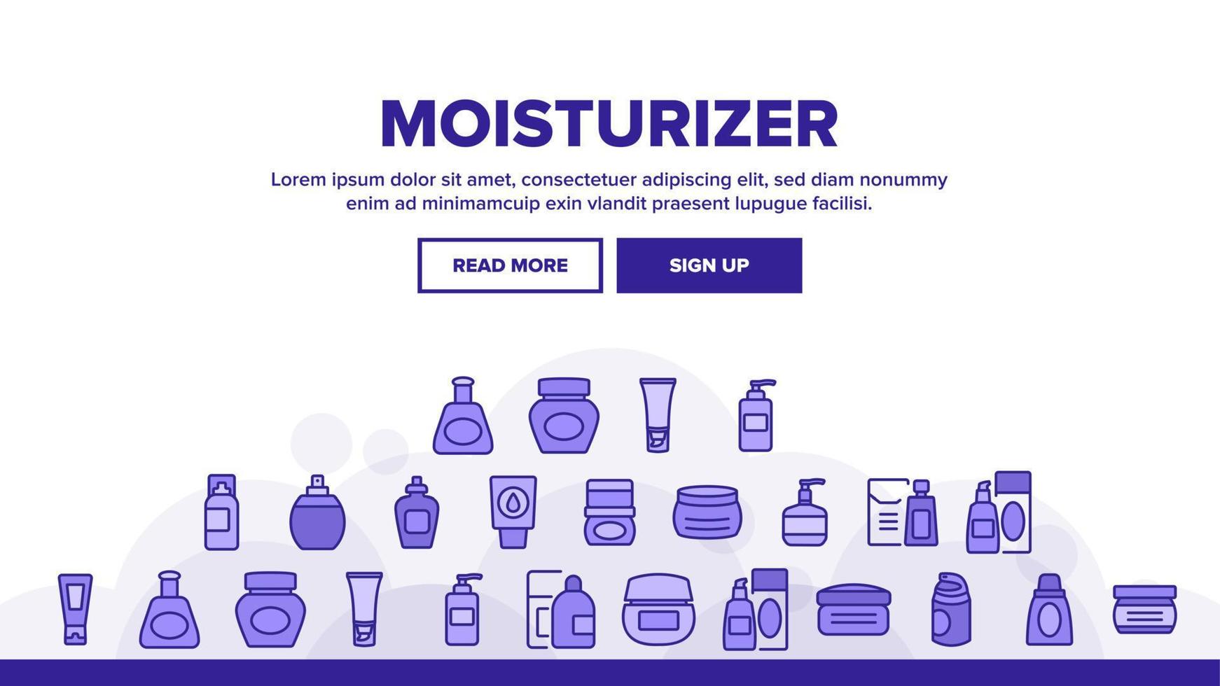 Moisturizer Cream Landing Header Vector