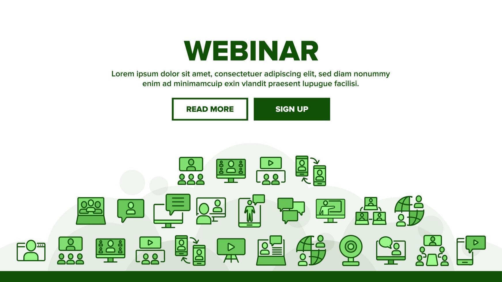 Webinar Education Landing Header Vector