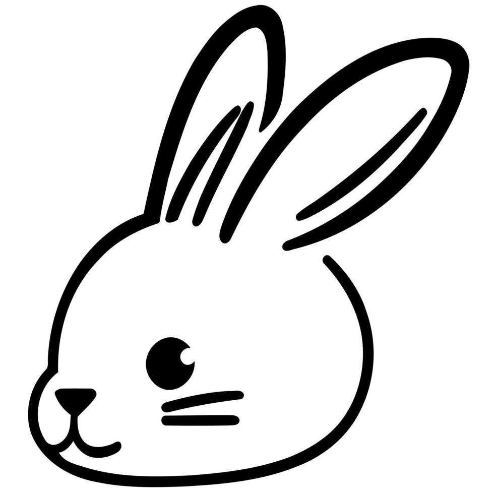 Bunny rabbit mammal animal head vector