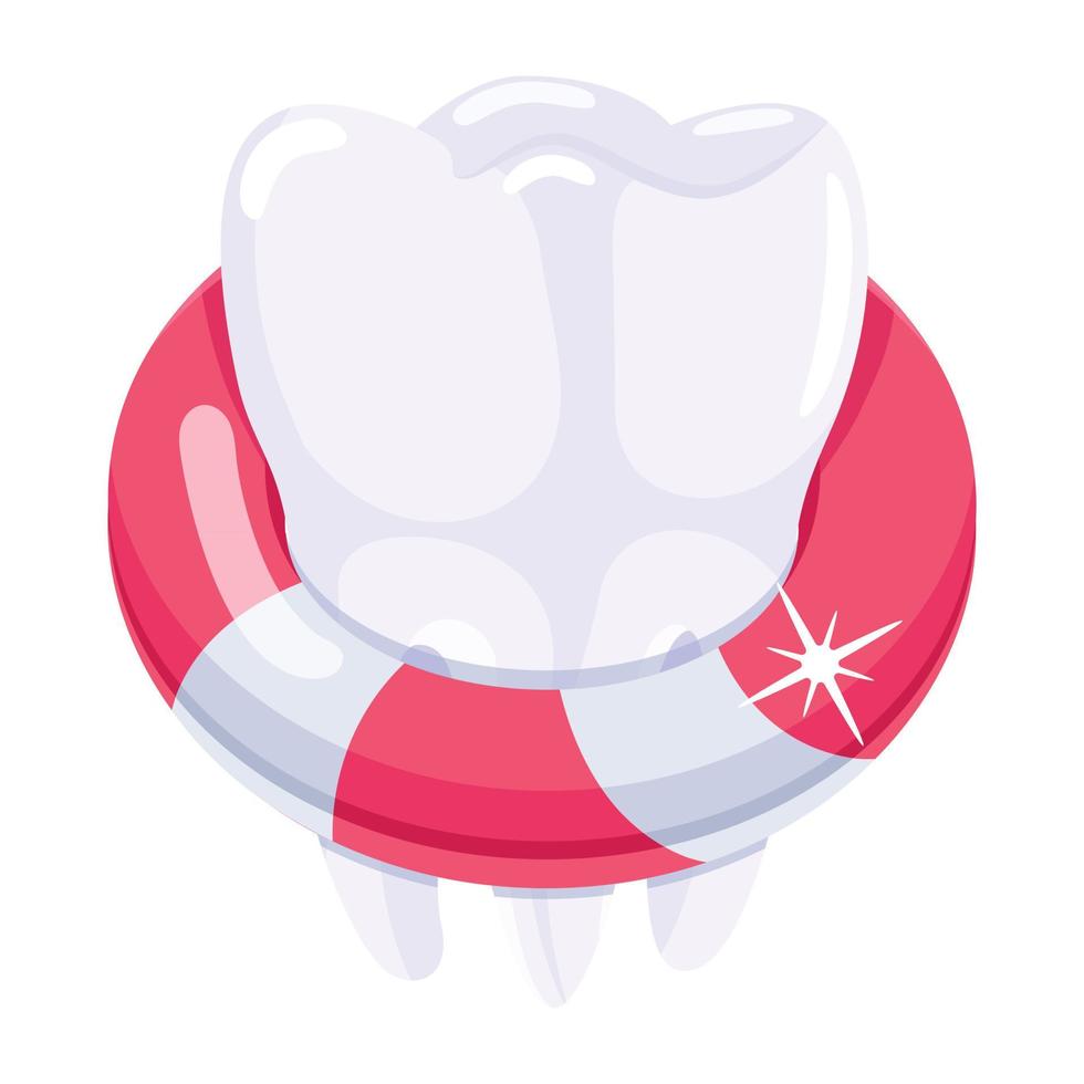 Trendy Tooth Protection vector