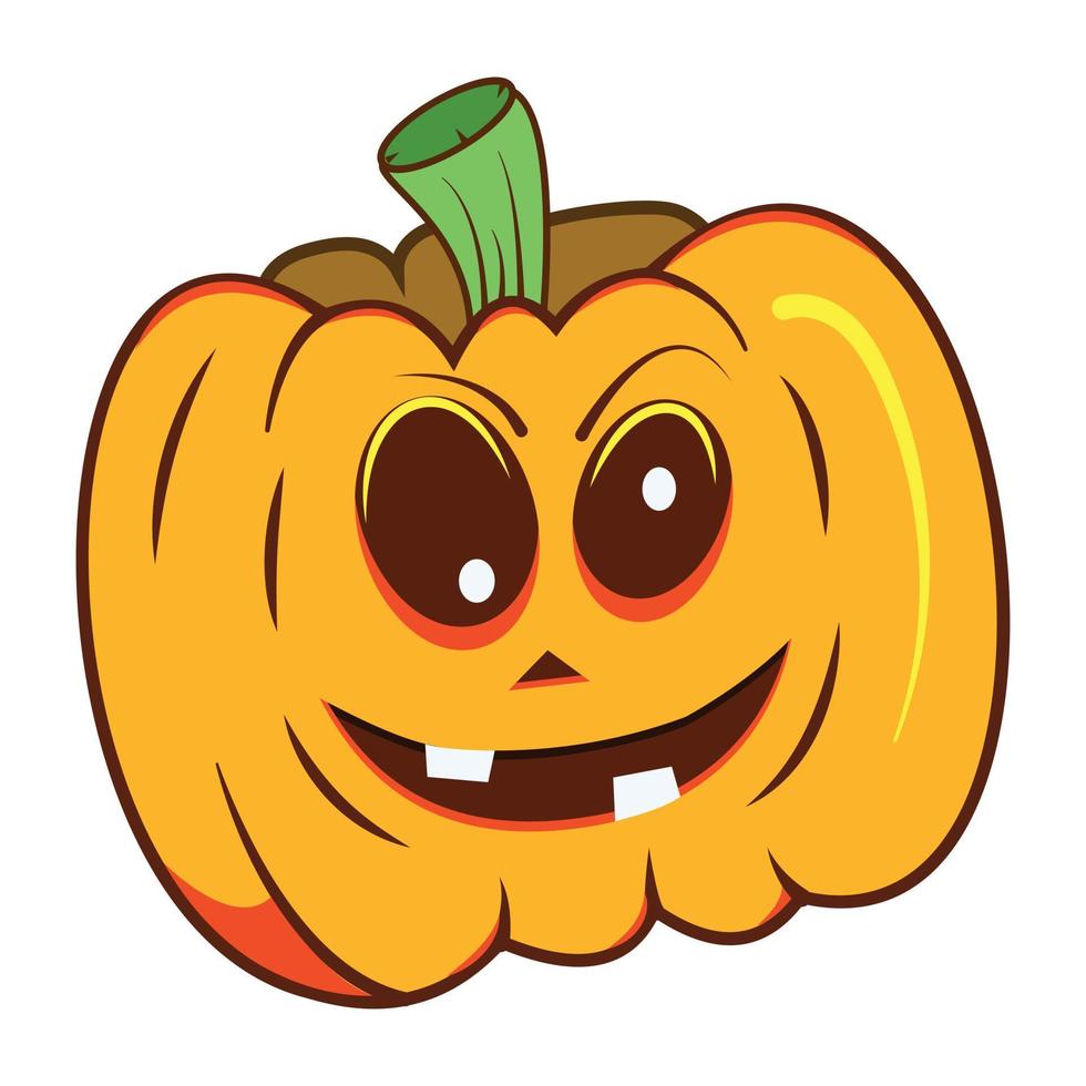 calabaza aterradora de moda vector