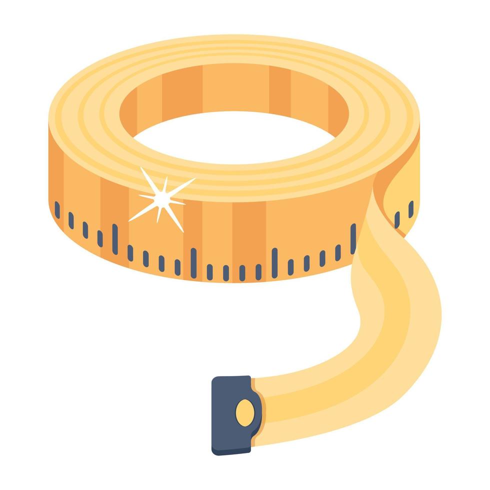 Trendy Inches Tape vector